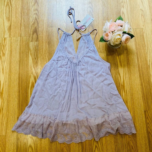 Boho💜 Summer sundress lilac dress small NWT 💜 - Picture 6 of 12